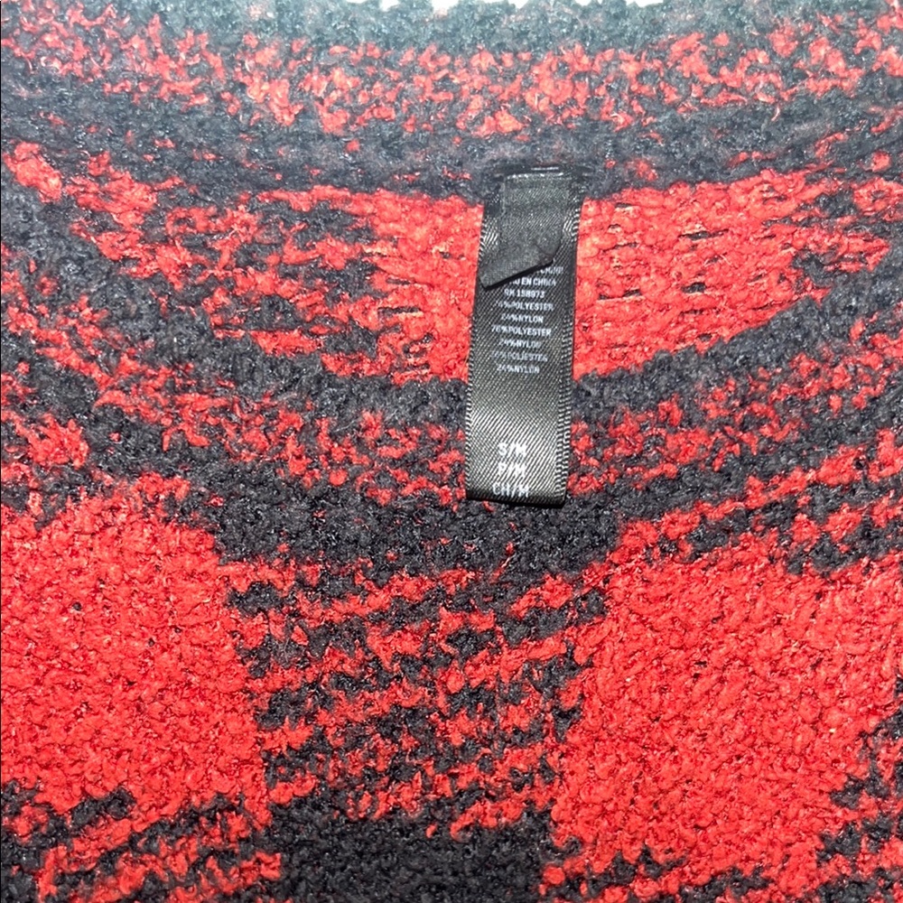 Red and Black Checkered Sweater